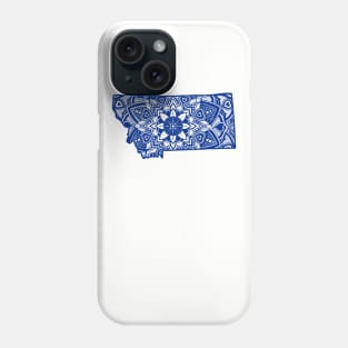 Blue Montana State Gift Mandala Yoga MN Art Phone Case