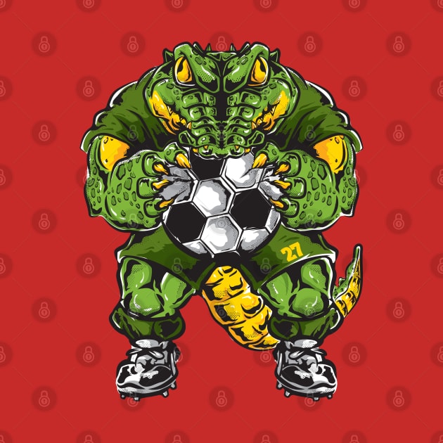 crocodile soccer player by Mako Design 