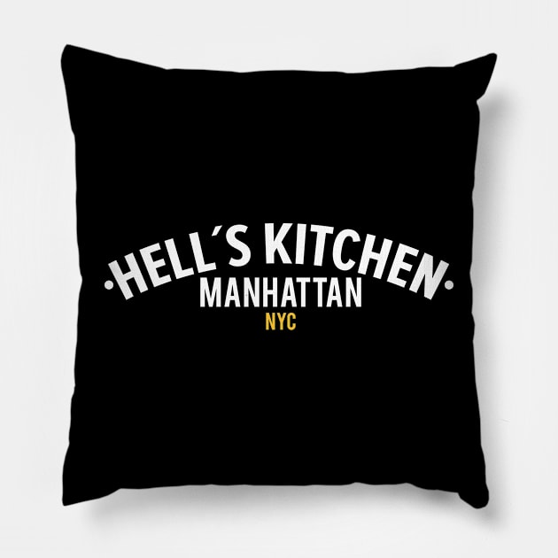 New York Manhattan Hell´s Kitchen - Hell´s Kitchen Logo - Hell´s Kitchen Style Pillow by Boogosh