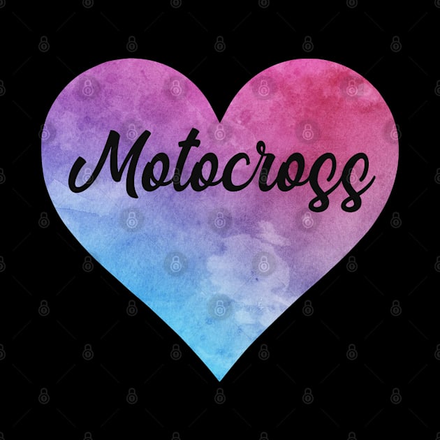 Motocross girl watercolor heart sticker. Perfect present for mother dad friend him or her by SerenityByAlex