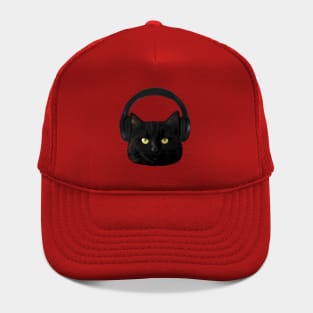 Cat with Headphones Hat