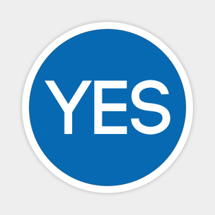 YES, Pro Scottish Independence Saltire Flag Coloured Circle Design Magnet