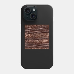 Brown ornamental leather, natural and ecological leather print #34 Phone Case