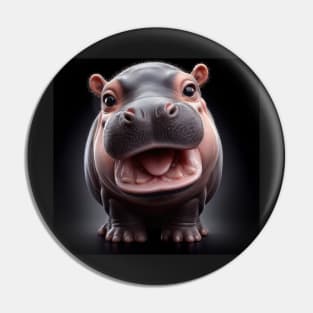 cute and adorable baby hippo Pin