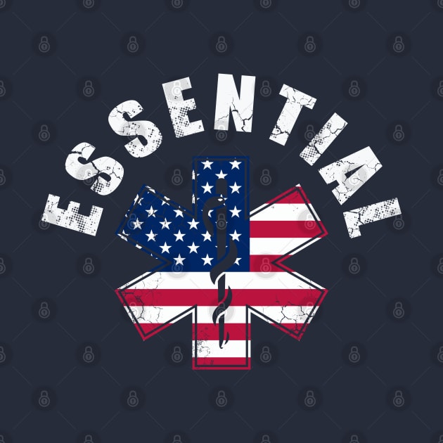 USA Essential Worker EMT Nurse First Responders by E