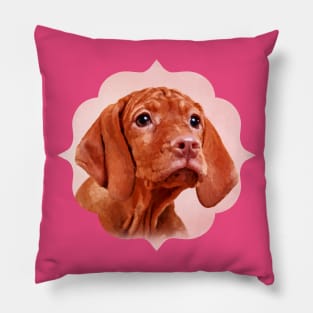 Vizsla puppy- Hungarian pointer Pillow