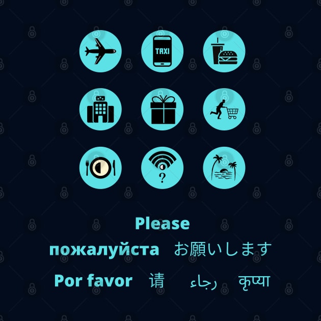 Travelling and Tourism Translator Icons by CLPDesignLab