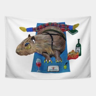 Capybara Workout Tapestry