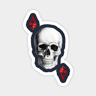 skull art ace card new trend Magnet