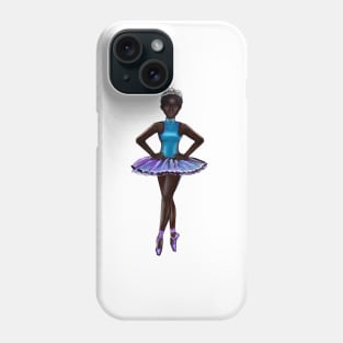 Ballerina Noor #3 - beautiful  black ballerina with corn rows Phone Case