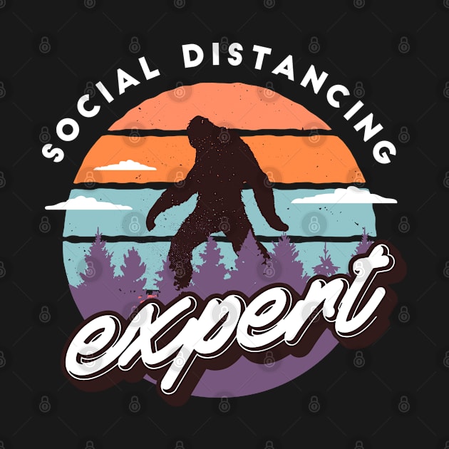 Social Distancing Expert Funny Sasquatch by cecatto1994