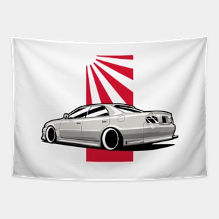 White Chaser X100 JDM Classic Legend Tapestry