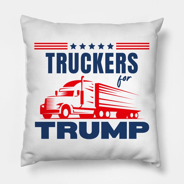 Truckers For Trump Pillow by Etopix