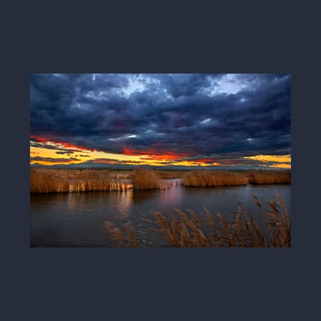 Sunset at the marshlands of Aliakmonas river by Cretense72