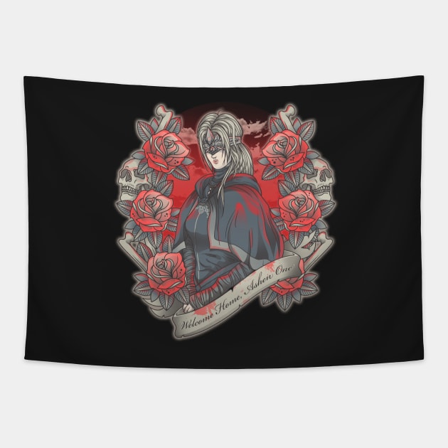 Welcome Home, Ashen One Tapestry by AutoSave