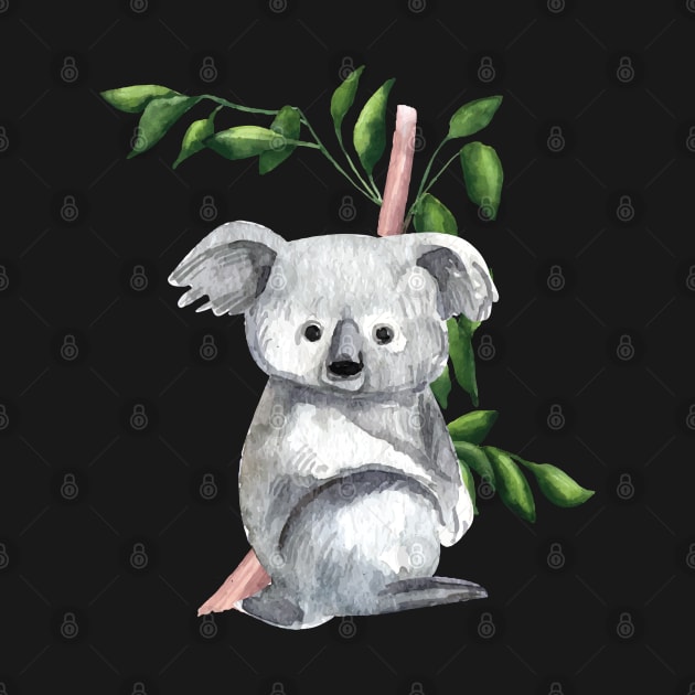 Lovely Koala Bear Drawing Cute Australian Native Gift by Productcy