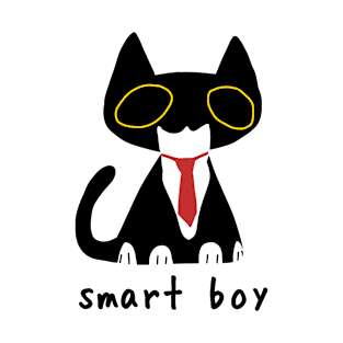 Tuxedo Cat Smart Boy T-Shirt