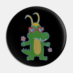 Lokigator pink flowers Pin