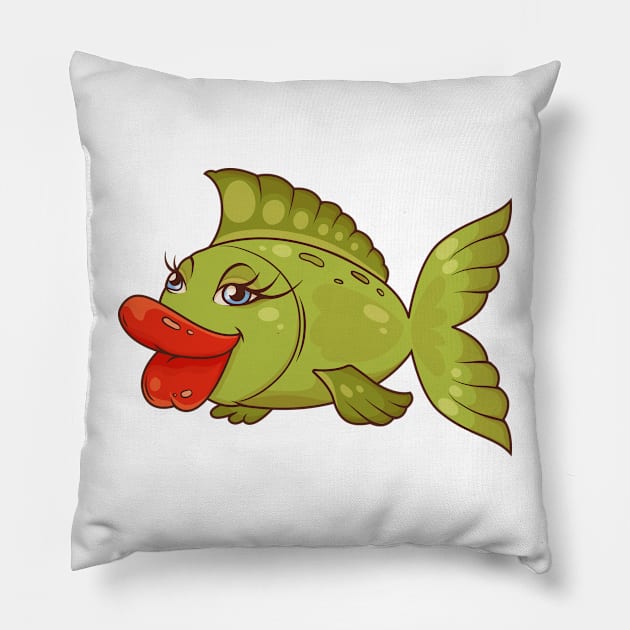 Big Lips Fish Pillow by Mako Design 