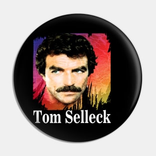 Tom Selleck-Retro 80s Aesthetic Design Pin