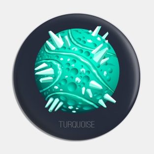 Turquoise Planet Pin