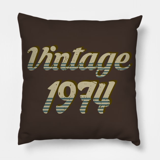 Retro Vintage 1974 Pillow by Ubold