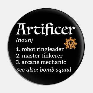 D&D Artificer Class Definition Pin