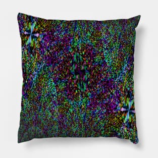 Blue iris stone fractal Pillow