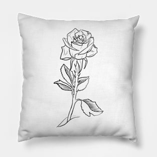 Single rose Pillow