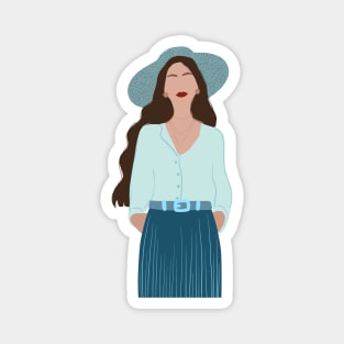 Woman at the beach 6 Magnet