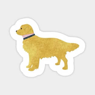 Preppy Golden Retriever Magnet