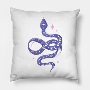Snake - Purple Pillow