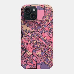 Rome Map Pattern in Purple & Pink Phone Case