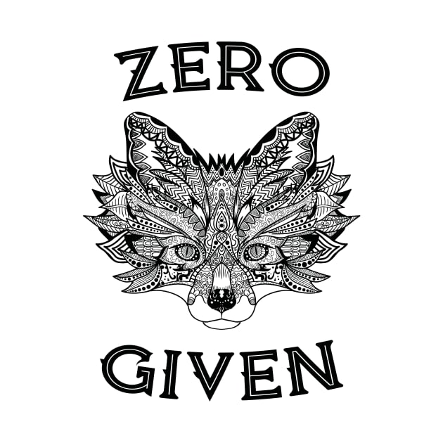 Zero Fox Given Funny Tee Pen and Ink Cute illustration T-Shirt by g14u