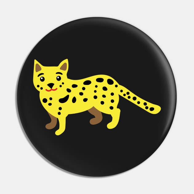 Ocelot Rainforest Animal Pin by dinokate