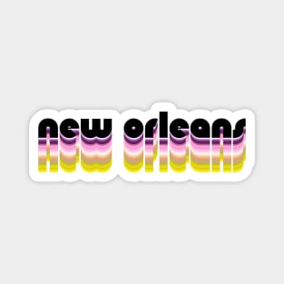 New Orleans Retro Font Palette Magnet