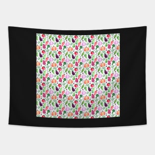 Cute Watercolor Vegetable Pattern Tapestry