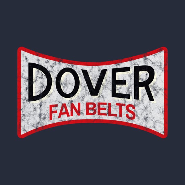 Dover Fan Belts (Original Design - Dark Navy - Worn) by jepegdesign