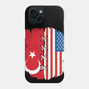 Proud Turkish American // Turkey & USA Flags Phone Case