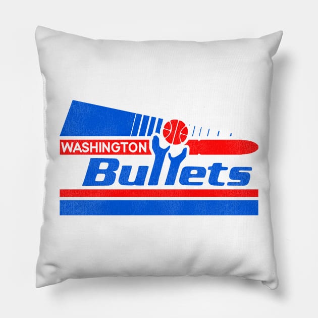 Defunct Washington Bullets Pennant 80s Pennant Pillow by Defunctland