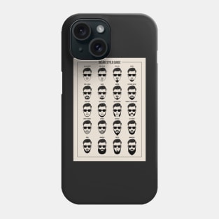 beard style guide poster Phone Case