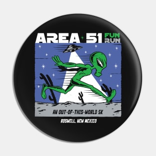 Area 51 Fun Run // Funny Running Alien Pin