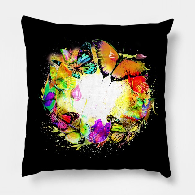 Butterfly Frenzy Pillow by digitaldoodlers