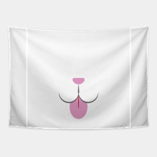 White Cat Mouth Tapestry