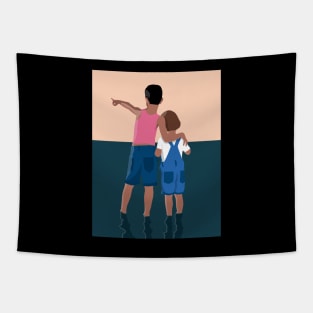 Sibling Love Vacation Time Tapestry