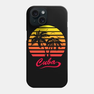 Cuba 80s Sunset Phone Case