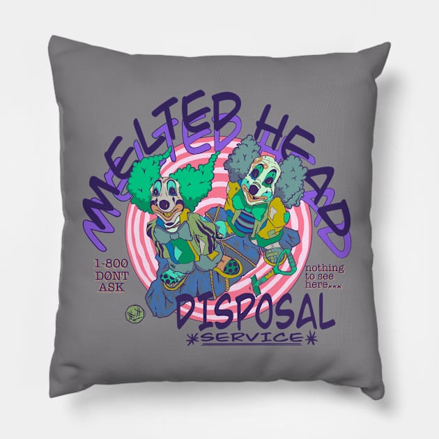 MH DISPOSAL SERVICE Pillow by meltedhead101