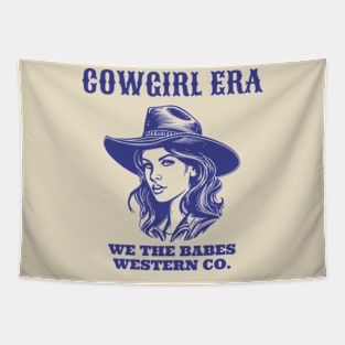 Vintage Cow Girl Era Tapestry