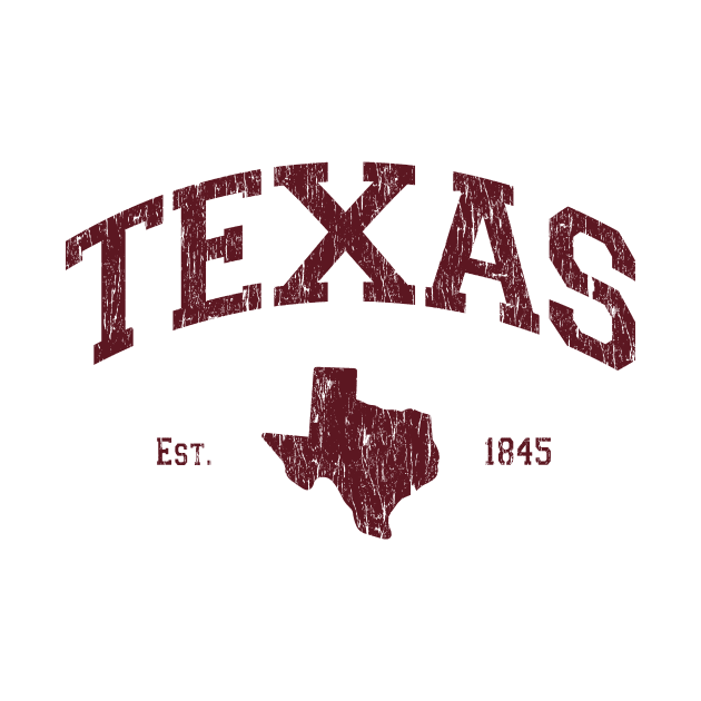 Texas, Lone Star State, Arched Distressed, Retro print by FireflyCreative