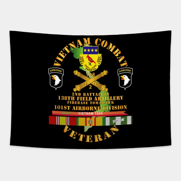 Vietnam Combat Veteran w 2nd Bn 138th FA - FB Tomahawk w 101st  ABN Div Tapestry by twix123844